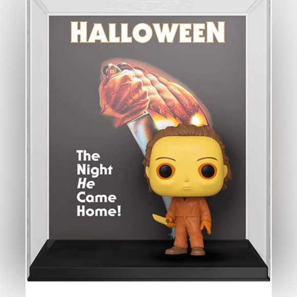 HALLOWEEN DVD Cover Michael Myers Funko Pop Glow In The Dark Funko #14 NEW - Picture 4 of 4